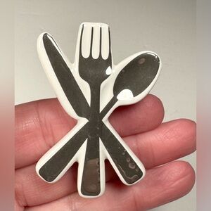 Nora Fleming RETIRED "Bon Appetit" Silverware Mini Charm (A259) Excellent Cond!